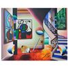Image 1 : Ferjo, "Miro and Monet" Original Painting on Canvas, Hand Signed with Letter of Authenticity.
