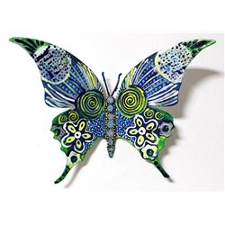 Patricia Govezensky- Original Painting on Cutout Steel "Butterfly CCXLIII"