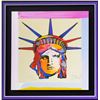 Image 2 : Peter Max- Original Lithograph "Liberty Head X (Mini)"