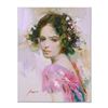 Image 1 : Pino (1939-2010), "Lily" Artist Embellished Limited Edition on Canvas, AP Numbered and Hand Signed w