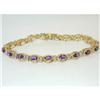 Image 1 : 6012 10K Gold Bracelet w/ Amethyst/ Diamonds