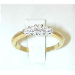 6025 10K 2 Tone Gold Ring w/ Diamonds