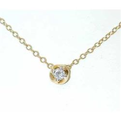 6028 14K Gold Necklace w/ Diamonds Pendant
