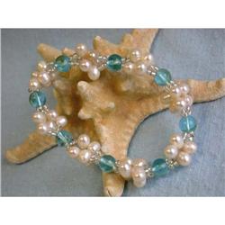 6033 Fresh Water Pearl and Colored Gemstone Bracelet
