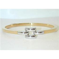 6042 14K 2 Tone Gold Bangle