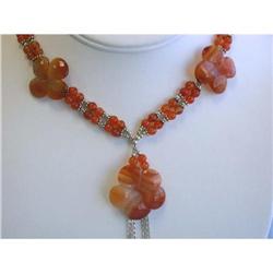 6043 Carnelian and Silver Necklace