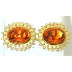 3744 18K Gold Citrine Earrings