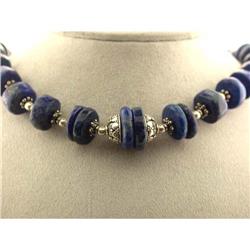6073 Lapis and Silver Necklace