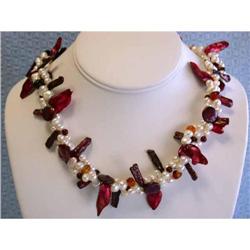 6143 Fresh Water/ MoP Necklace w/Silver Clasp