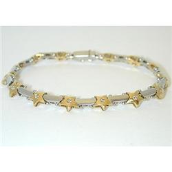 4985 14K TT Gold Diamond Bracelet