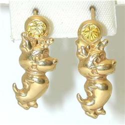 510 14k Gold Citrine Earrings