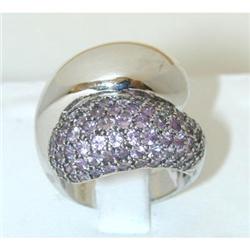 3851 SALAVETTI 18K White Gold Pink Sapphire Ring