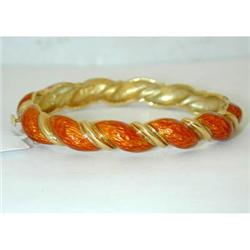 1296 18k Gold Enamel Bangle