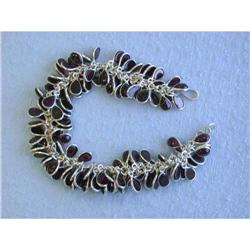 6203 Garnet and Silver Bracelet