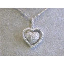 6213 18k White Gold Necklace with Heart Pendant