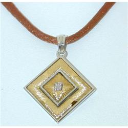 2410 BUCCELLATI 18k Gold Pendant w/Necklace