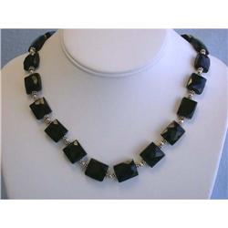 6243 Onyx and Silver Necklace