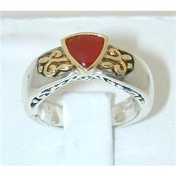 083 BJC Silver/18K Gold Color Stone Ring