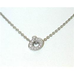 8258 DEBEER 18KW Gold Necklace w/ Diamonds