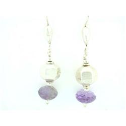 8259 Silver with Amethyst Dangling Earrings