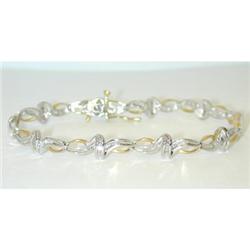 893 10K TT Gold Diamond Bracelet
