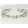 Image 1 : 8278 David Yurman Silver Bangle w/ Diamonds