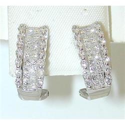 8302 14KW Gold Post/Clip-on Earrings w/ Diamonds