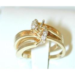 481 14k Gold Diamond Engagement set