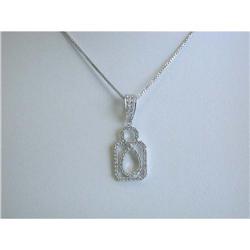 8313 18k White Gold Necklace with Diamond Pendant