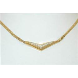 1046 14K Gold Necklace w/ Diamonds