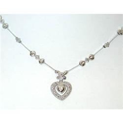 1052 14KW Gold Necklace w/ Diamonds