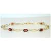 Image 1 : 1054 10K Gold Bracelet w/ Garnet