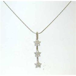 1064 14KW Gold Necklace w/ Diamonds Pendant