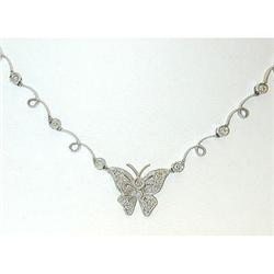 1082 18KW Gold Necklace w/ Diamonds