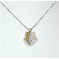 1158 ENIGMA "Gianni Bulgari" 18KW Gold Necklace w/Penda