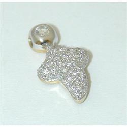1394 18k 2 tone Gold Diamond Pendant