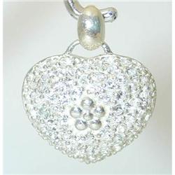 1178 Silver Pendant w/ Cubic Zirconia