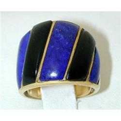 3685 CARTIER 18k Gold Enamel Ring