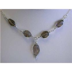 1249 Silver Necklace with Smoky Topaz