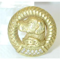 3848 B.KIESELSTEIN-CORD 18K Gold Diamond Pin
