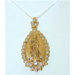 1604 18k Gold Diamond Pendant