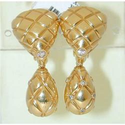 1280 VCA 18KY Gold Earrings w/ Diamond