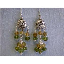 1329 Silver Earrings with Gemstones