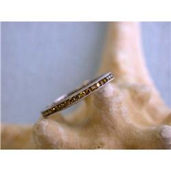 1339 Platinum Ring with Golden Colored Diamonds