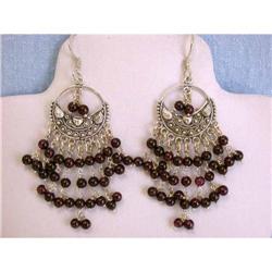 1353 Silver Earrings with Colored Gemstone