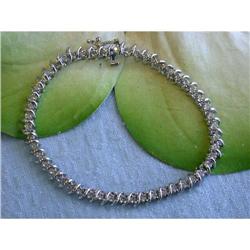 1409 14k White Gold Bracelet with Diamonds