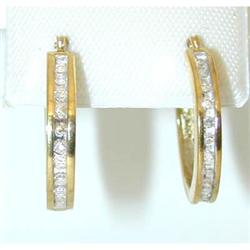 4108 10k Gold Diamond Earrings
