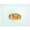 Image 1 : 1503 14k Yellow Ring with Citrine and Diamonds