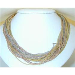 1510 14K Tri-Color Gold Necklace
