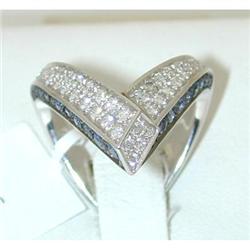 7711 GUBELIN 18k White Gold Diamond Ring w/Sapp